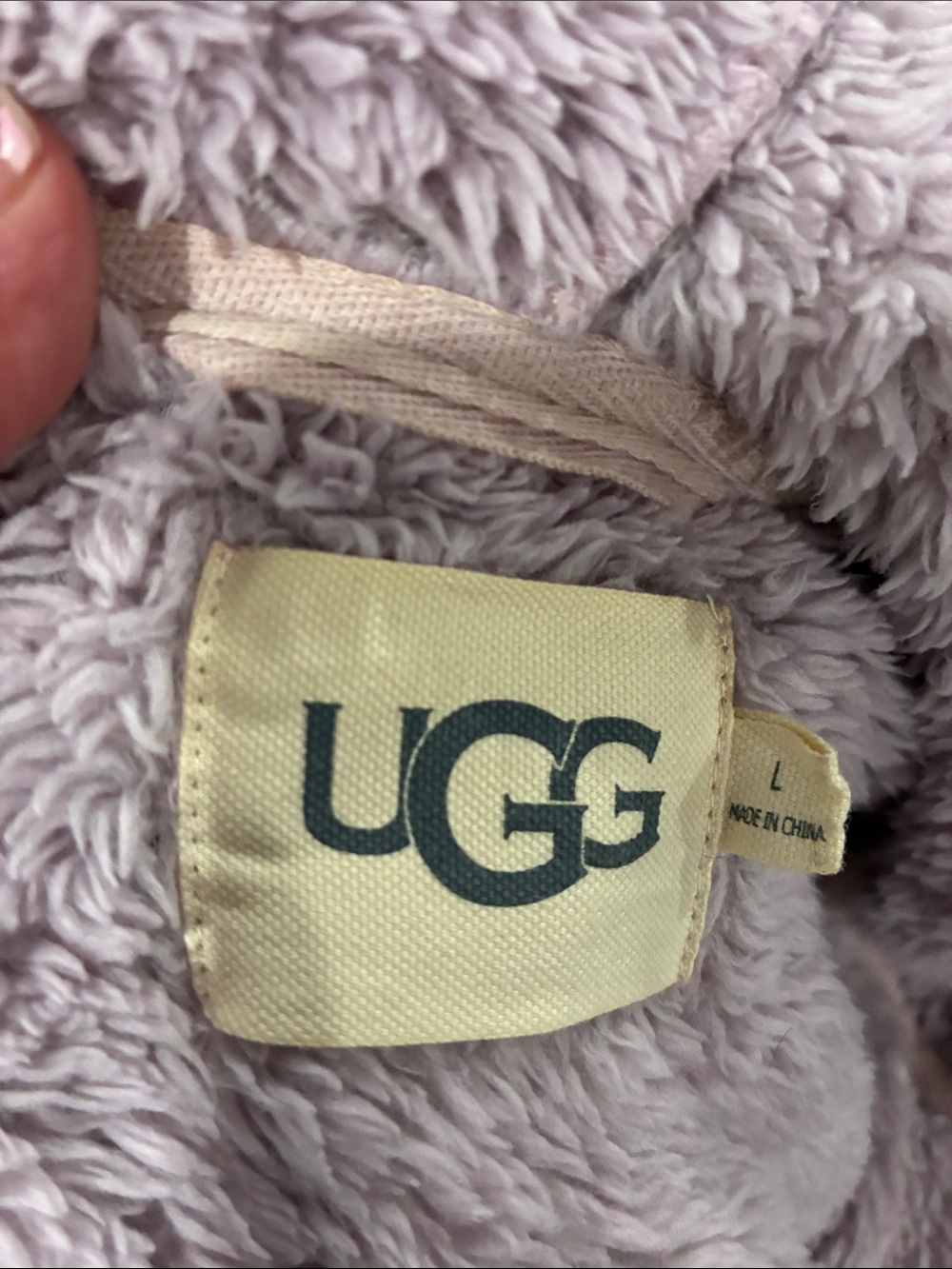 UGG Lavender Plush Hooded Bathrobe - Picture 2 of 2